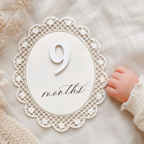 Baby Girl Monthly Milestone Sign Double-Sided (M09)