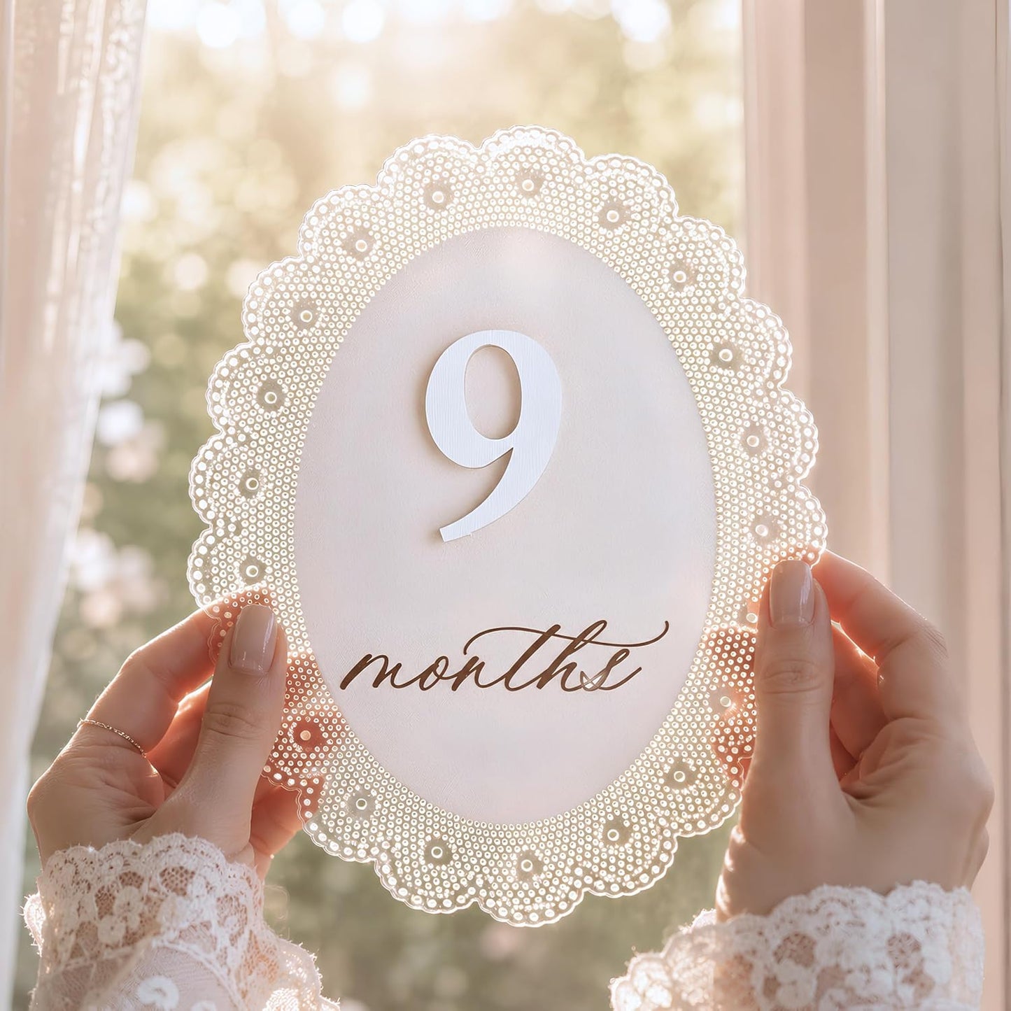 Baby Girl Monthly Milestone Signs, 1-12 Monthly Baby Milestone Girl, Newborn Photography Props Double-Sided, Nursery Decor for Girls (M10)