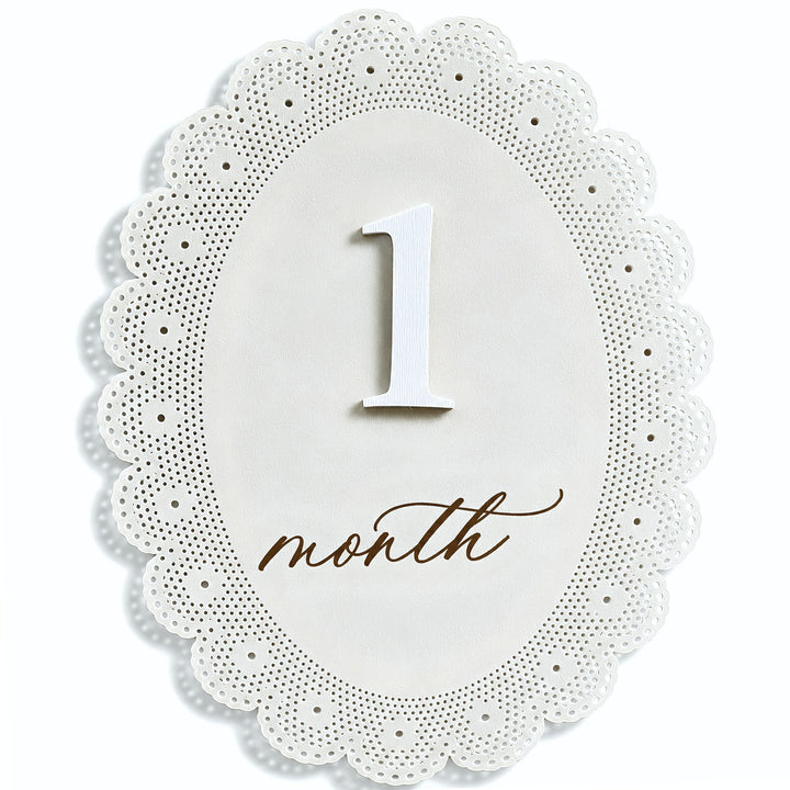 Baby Girl Monthly Milestone Signs, 1-12 Monthly Baby Milestone Girl, Newborn Photography Props Double-Sided, Nursery Decor for Girls (M10)