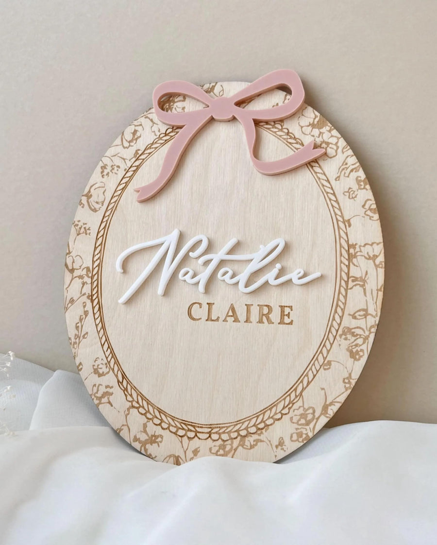 Personalized Baby Name Sign for Hospital | Custom Birth Stat Sign | Newborn Announcement Plaque | Baby Girl Hospital Keepsake | Newborn Photo Prop Gift