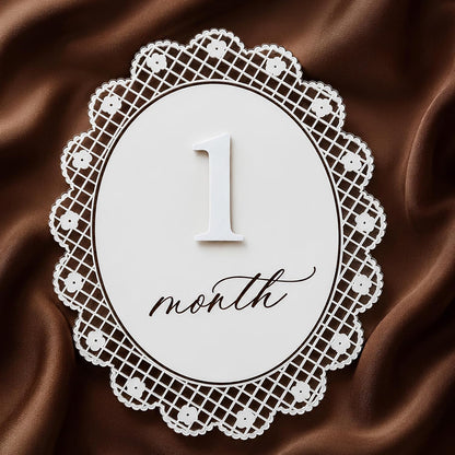 Baby Girl Monthly Milestone Sign Double-Sided (M09)